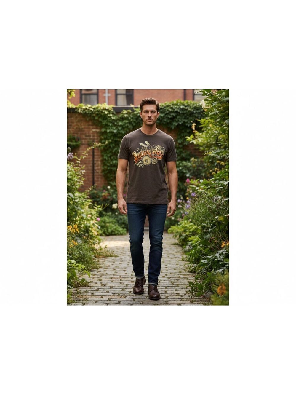 Men's Suavecito Brown Short Sleeve Tee XL
